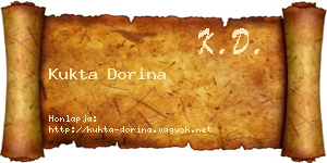 Kukta Dorina névjegykártya